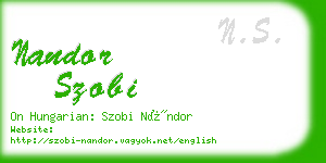 nandor szobi business card